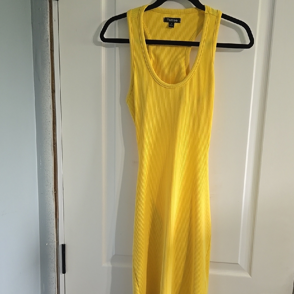 Trina Turk Yellow Sheath Midi Dress